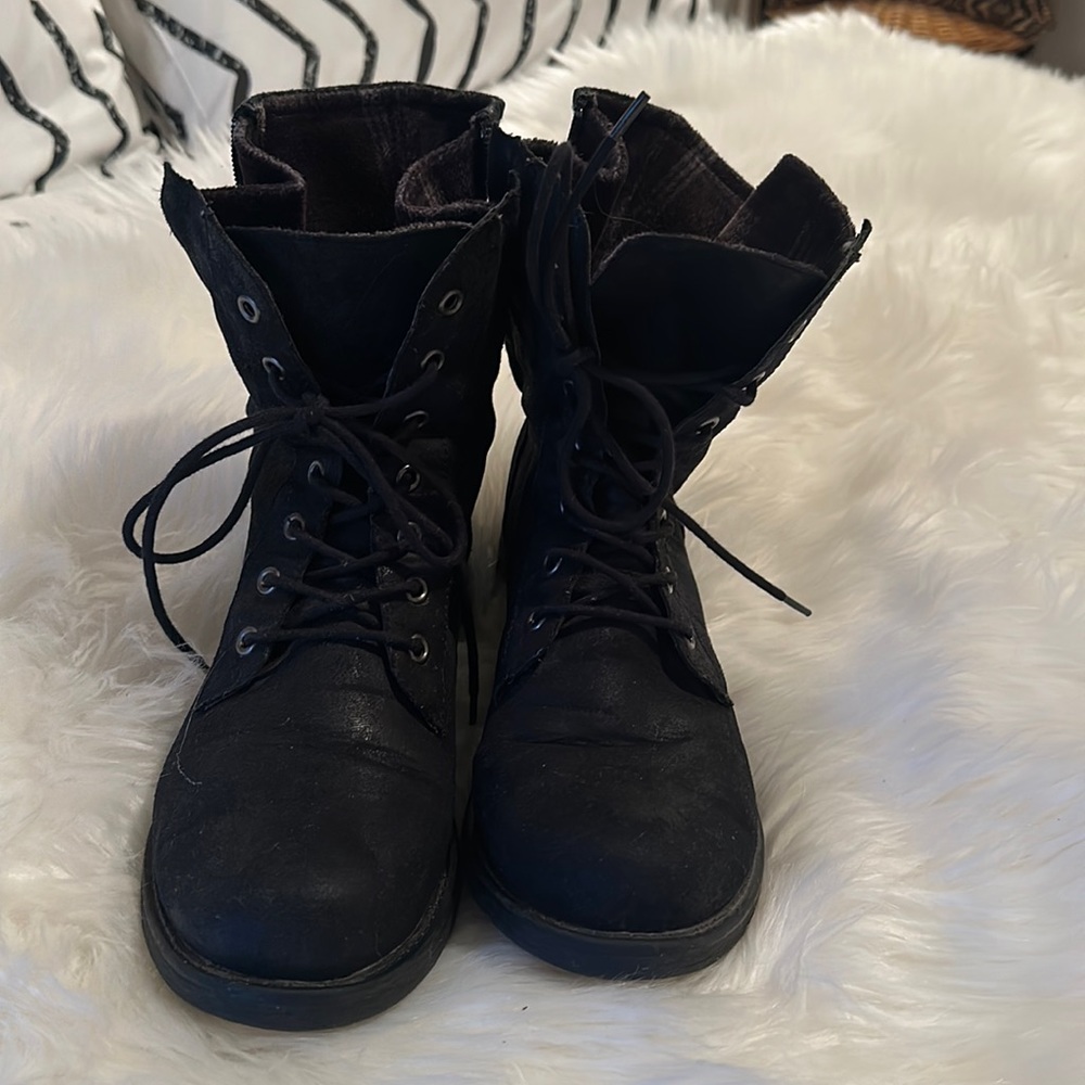 🔥🔥🔥 BLACK LACE UP/SIDE ZIP AMERICAN RAG ESSEX ANKLE BOOTS! SIZE: 9 1/2